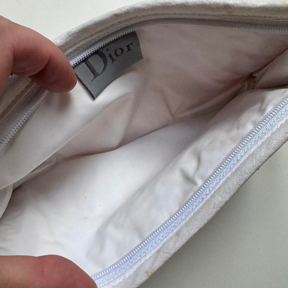 Christian Dior Terry Towel Cloth Clutch Pouch Pink Monogram Logo Trotter - Picture 6 of 8